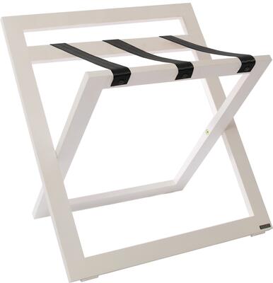 Wooden Suitcase Supports With Backrests, White Color
